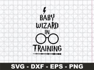Baby Wizard In Training SVG, Newborn, Potter Baby Shirt