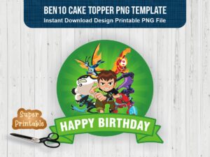 Ben10 Cake Topper PNG Template