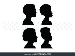 Black Woman Silhouette SVG, Sorority SVG, Melanin Hair