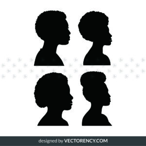 Black Woman Silhouette SVG, Sorority SVG, Melanin Hair