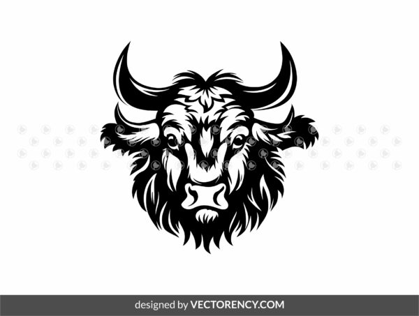 Buffalo Head SVG, Buffalo Vector File