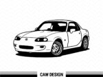 Car Clipart Inspired Mazda Miata SVG