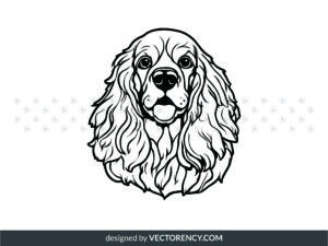 Cocker Spaniel SVG, Dog Clipart Outline