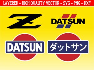Datsun Classic Racing Z Logos SVG PNG EPS Vector