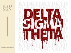 Delta Sigma Theta Drip SVG PNG EPS File