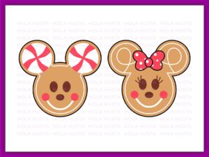 Disneyland Christmas SVG Cookies Mickey Mouse PNG