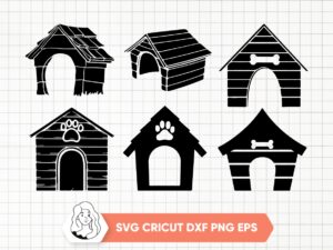 Dog House SVG, Dog Home Silhouette