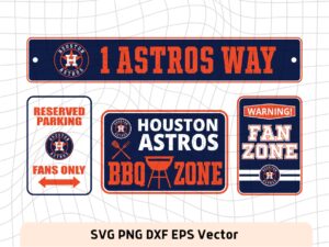 Fans Sign Houston Astros SVG, BBQ, Parking, Vector