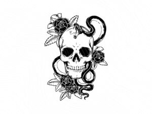 Flower Skull SVG EPS