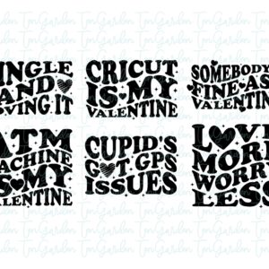 Funny Valentine SVG Bundle, Valentine Saying Cricut Shirt Design black