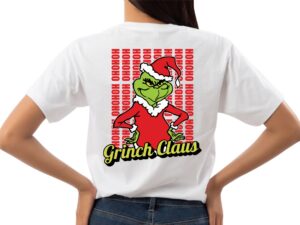 Grinch Claus Hohoho T-Shirt Design Vector SVG