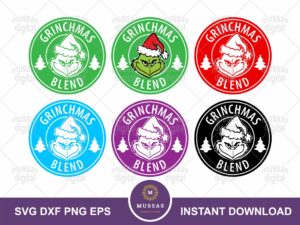 Grinchmas Blend Coffee Cups SVG, Grinch PNG