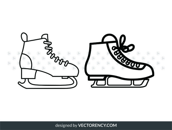 Ice Skating Shoes SVG