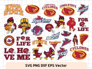 Iowa State Cyclones Logo SVG Bundle, ISU SVG Vector