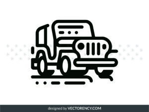 Jeep Car Icon Line SVG, Jeep Clipart