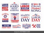Labor Day SVG Bundle, Quotes, Slogan Labor Day PNG Vector DXF