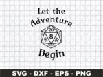 Let the Adventure Begin SVG, Dungeon, Baby Shirt Cricut