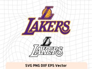 Los Angeles Lakers Basketball Logo Layered and Black SVG