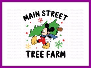 Main Street Tree Farm SVG Disney Christmas Clipart Image Christmas Mouse Christmas Tree