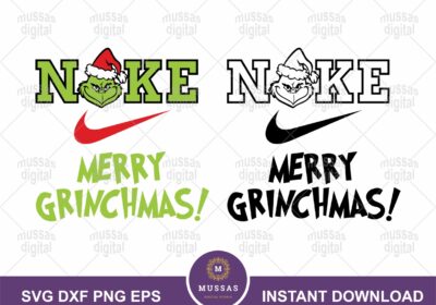 Nike Grinch SVG, Merry Grinchmas PNG EPS DXF