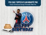 PSG Cake Topper Kylian Mbappé PNG