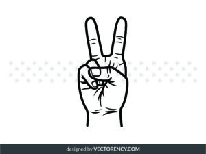 Peace Finger SVG Symbol