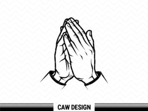 Pray Hands SVG Clipart Vector File