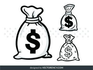 Sack of Money SVG Clipart Vector Image