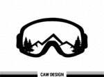 Snowboard SVG Goggle, Winter Gear Clipart