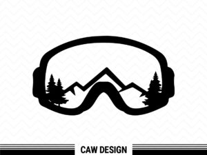 Snowboard SVG Goggle, Winter Gear Clipart