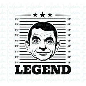 The Legend Mr Bean SVG, T-Shirt Design PNG