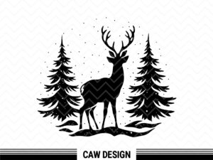 Winter Vibes SVG, Deer, Palm Tree Clipart