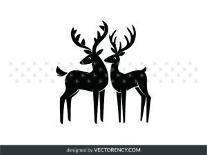 buck and doe SVG clipart picture image