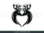 buck and doe couple love svg clipart buck and doe vector