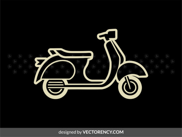 classic scooter outline svg