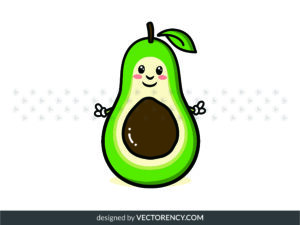joyful avocado vector, avocado clipart svg eps