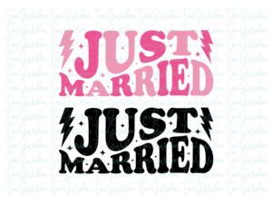 just married SVG Cricut T-Shirt Design PNG, EPS