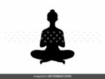 yoga namaste silhouette svg clipart vector