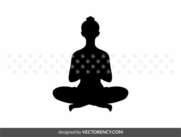 yoga namaste silhouette svg clipart vector