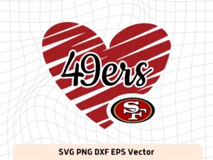 49ers SVG Fans, Love Heart Symbol San Francisco