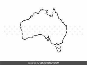 Australia country outline SVG, Clipart, Vector
