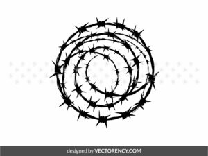 Barbed Wire Clipart SVG Vector