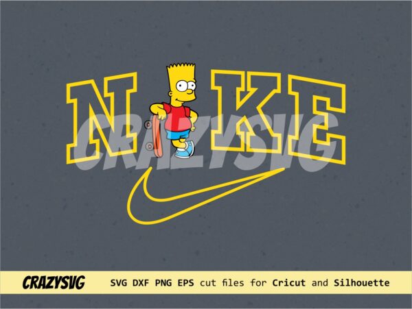 Bart Simpson Nike Vectorency Bart Simpson Nike SVG