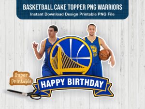 Basketball Cake Topper PNG Warriors