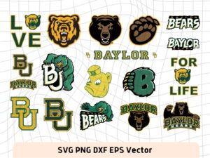 Baylor Bears SVG Files for Baylor University, NCAA Sports Football