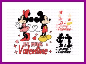 Be Mine Valentine Svg, Disnye Mouse Love Svg Funny Valentine's Day