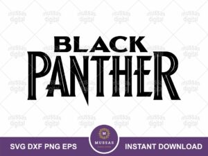 Black Panther SVG Logo Vector