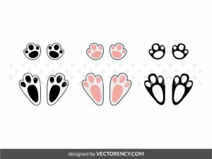 Bunny Feet SVG, Easter, Rabbits Foot Clipart