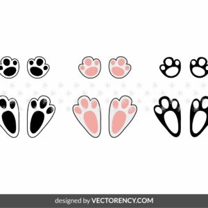 Bunny Feet SVG, Easter, Rabbits Foot Clipart