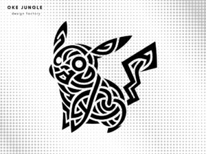 Celtic Pikachu Tattoo Design SVG Cricut